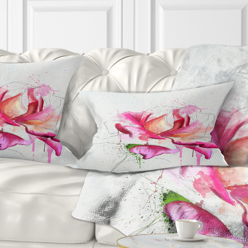 Coussin Violet, Rectangle, 12 po x 20 po