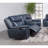 Blue Motion Reclining Loveseat With Console