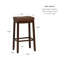 Tabouret en bois massif avec siège rembourré Bartonville-875261410-929350074