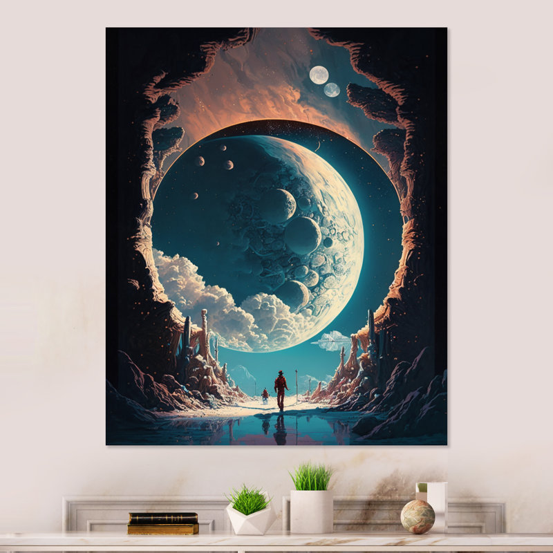 Décoration murale Inspiring Moon's Outer Space View I - Paysages spatiaux, H 20 po x l 12 po x P 1 po
