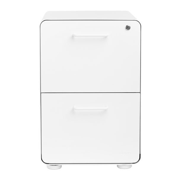 Classeur blanc 2 tiroirs Stow