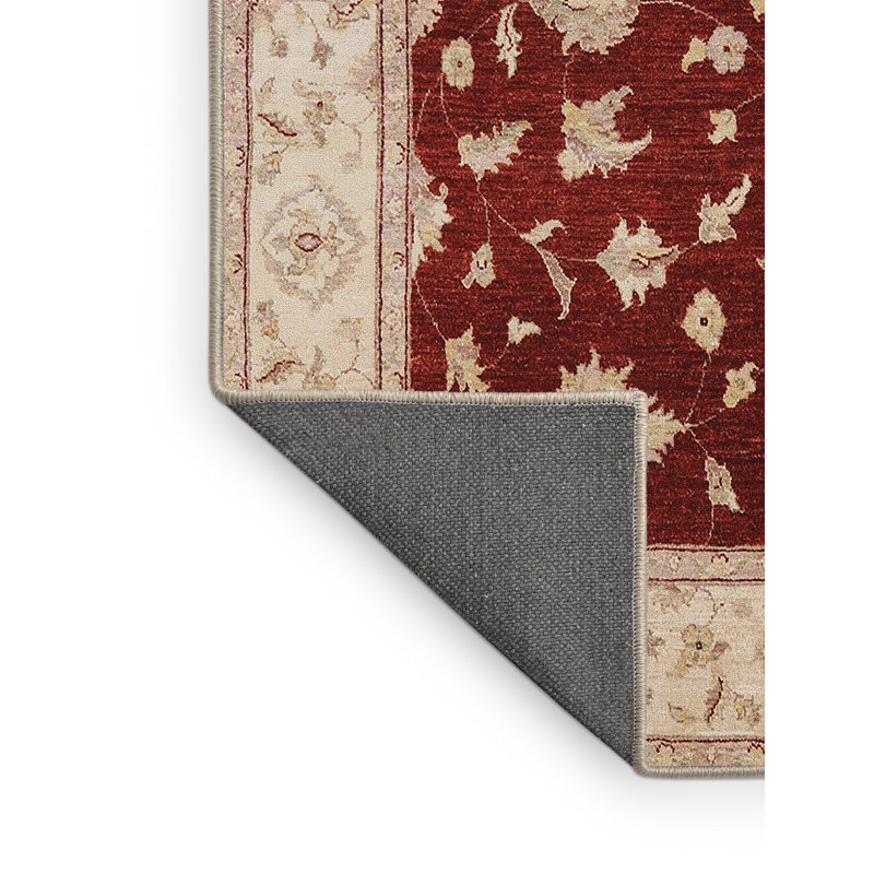 Tapis ivoire / rouge Roald, Rectangle 7 pi x 10 pi