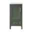 Meuble-lavabo en bois 18 po assemblé vert