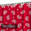 Rideau de douche rouge à motif cachemire traditionnel rouge avec 12 crochets-1152225913