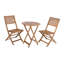 Merito 2 - Person Acacia Wood Patio Dining Set with Round Table