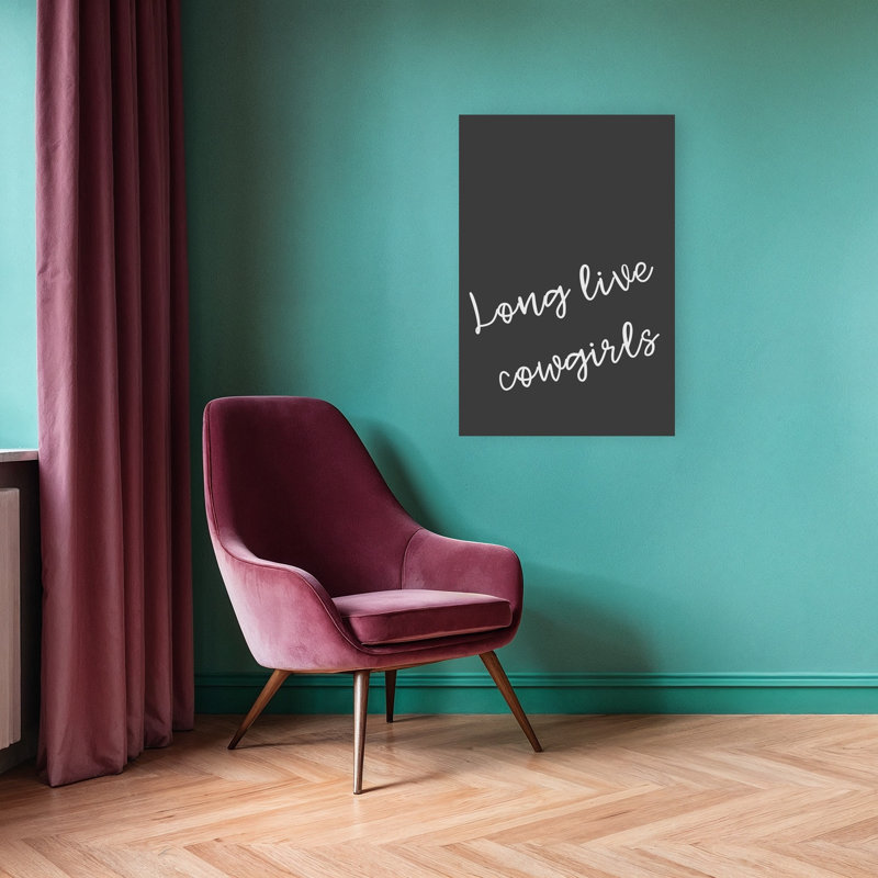 Long Live Cowgirls Bold Abstract Contemporary Wall Art Print 1 Piece Wrapped Canvas Wall Art, 91.44cm H x 60.96cm W