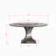 Ensemble de table de salle à manger de 59 po en pierre frittée ronde avec base en sablier en acier inoxydable et 6 chaises rembourrées-574827020