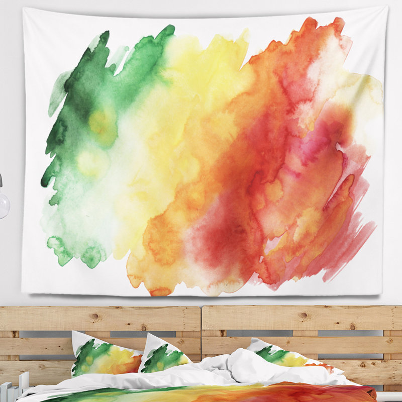 Tapisserie d'explosion de couleur abstraite, H 68 po x l 80 po
