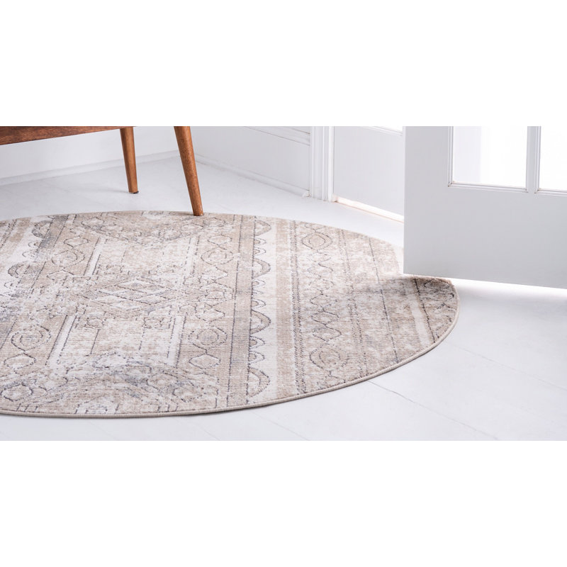 Wenden Ikat Indoor Rug, Round 5'
