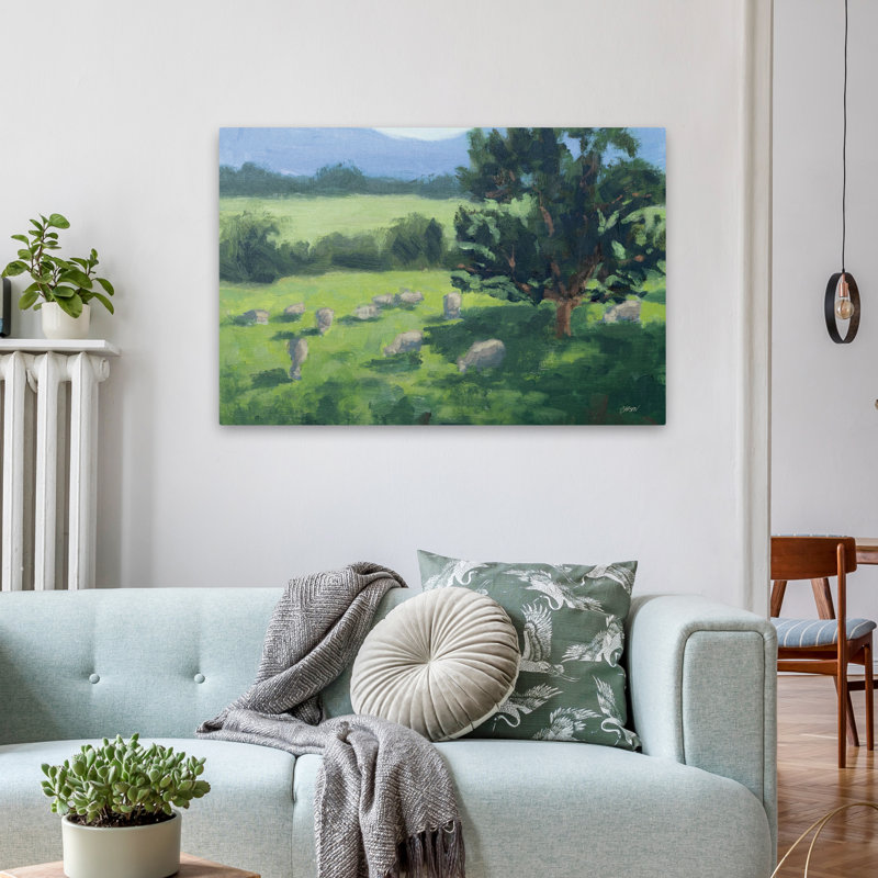 Animaux et vaches bleues, H 24 po x l 36 po