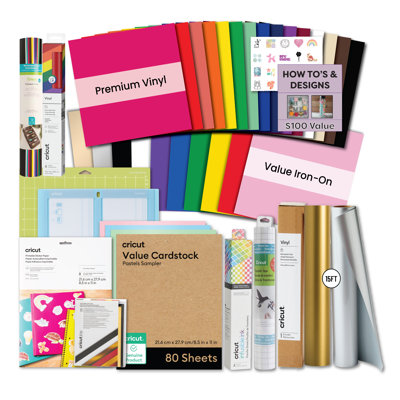 Cricut Explore and Maker Vinyl Materials and Tool Bundle