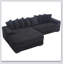 Canapé confortable surdimensionné en velours côtelé avec plusieurs coussins pour une détente ultime et une expérience d'assise confortable
