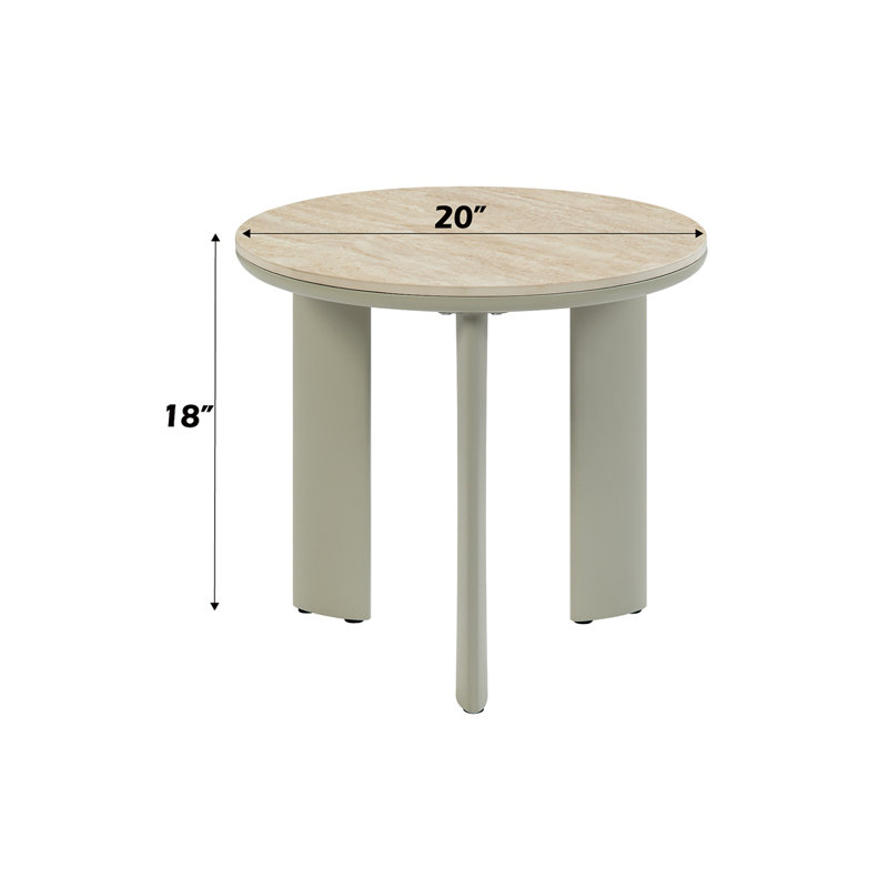 Ingram Ceramic Top End Table