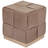 Scheid Square Corduroy Upholstered Ottoman Stool with Brown Upholstery and Natural Wood Base, 18-Inch Accent Seat-1115656384-1115656387