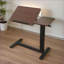 Table basse en noyer à hauteur réglable, support mobile avec coins arrondis sécuritaires