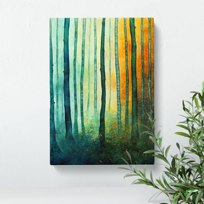 A Watercolour Forest No.1 - Wrapped Canvas Painting