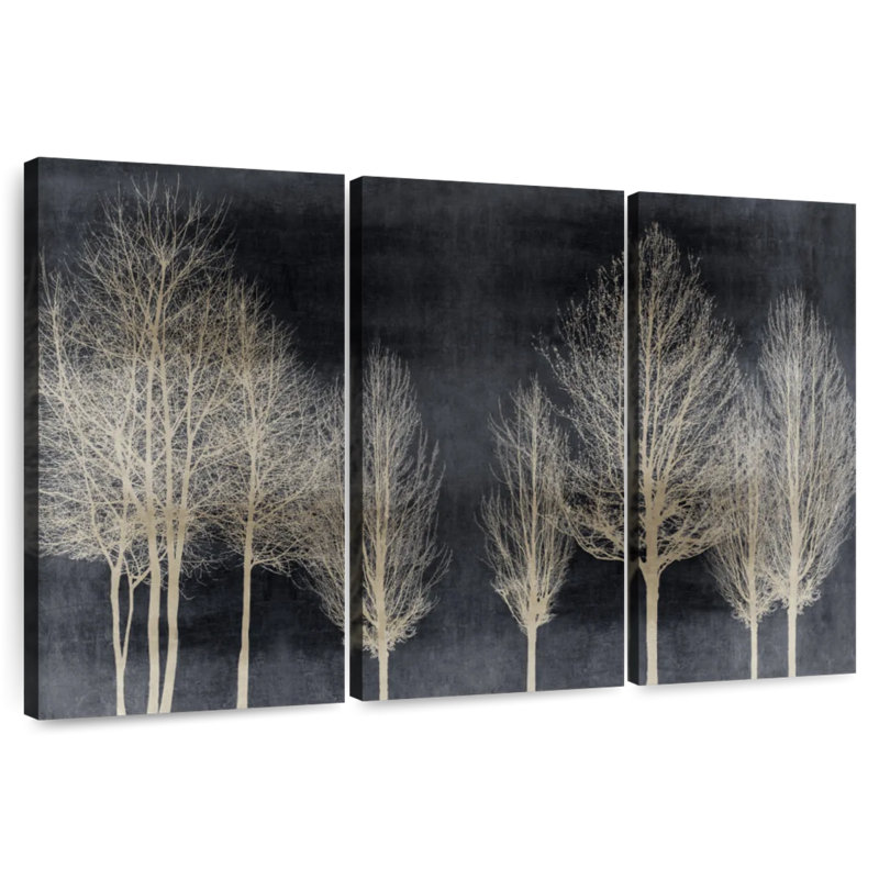 Harnek Trees On Dark Gray, 36" H x 57" W