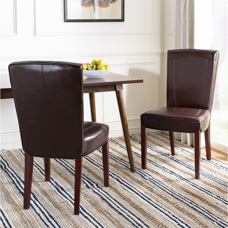 Chaise d'appoint rembourrée Ken, Marron foncé