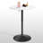 23.5" Bistro Pub Table Adjustable Height Round Cocktail Bar Table with Wood Tabletop and Metal Base-761036010