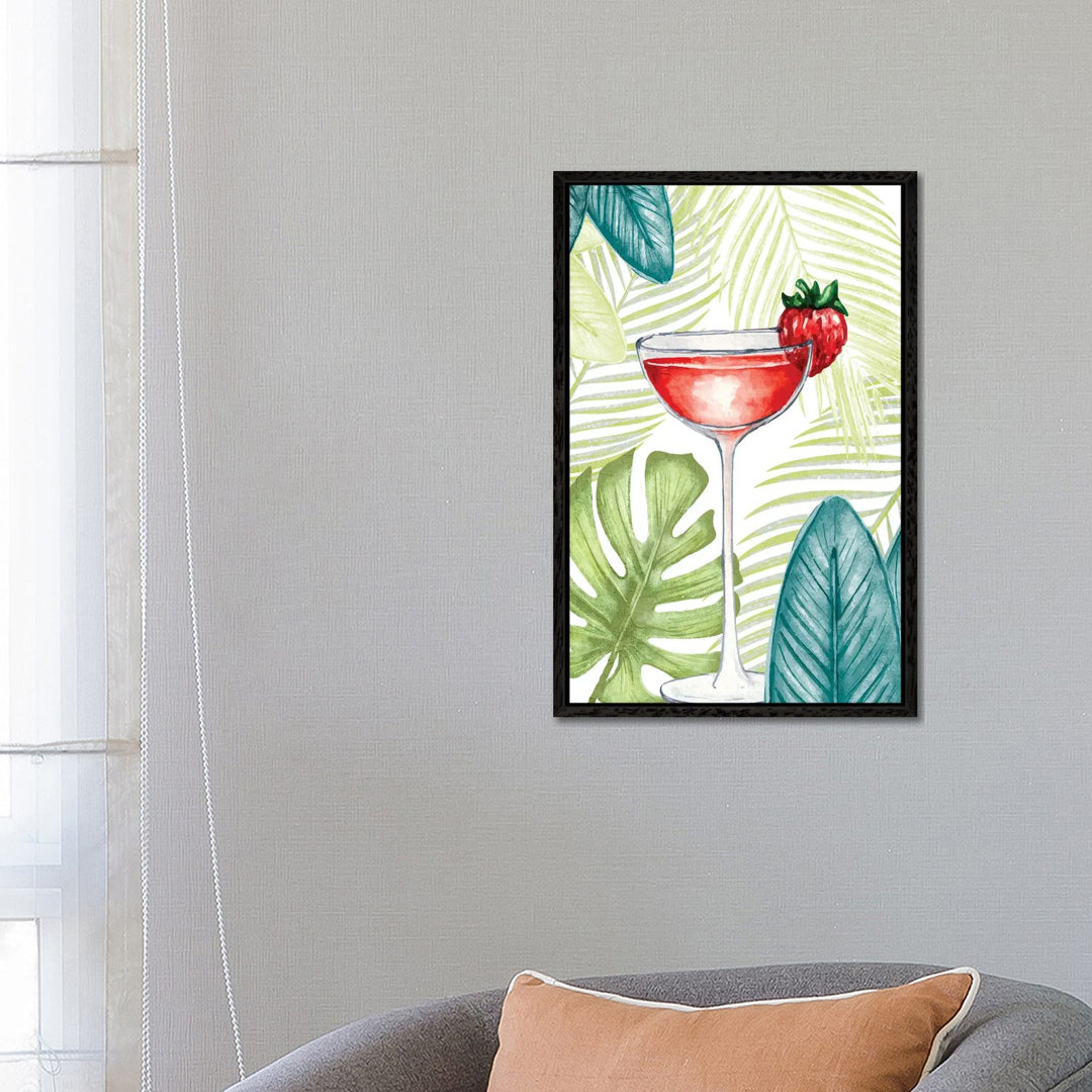 Cocktail Palms I von Kimberly Allen - Galerie-verpackte Leinwand Giclée auf Leinwand