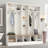 Wide Design Hall Tree With Storage Bench, Shoe Cabinet, Shelves And 8 Hooks-789378801