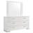 White High Gloss 6-Drawer Dresser With Mirror