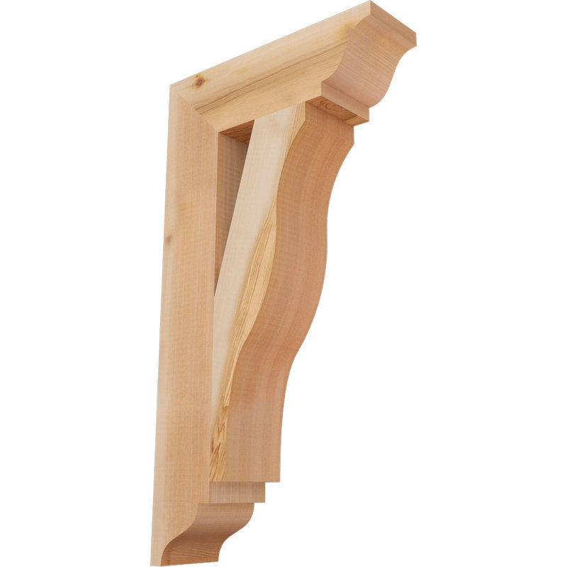 Support traditionnel Funston, Cèdre rouge de l'Ouest, Lisse, H 26 po x l 3,5 po x P 14 po