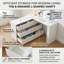 Commode 6 tiroirs avec bureau extensible