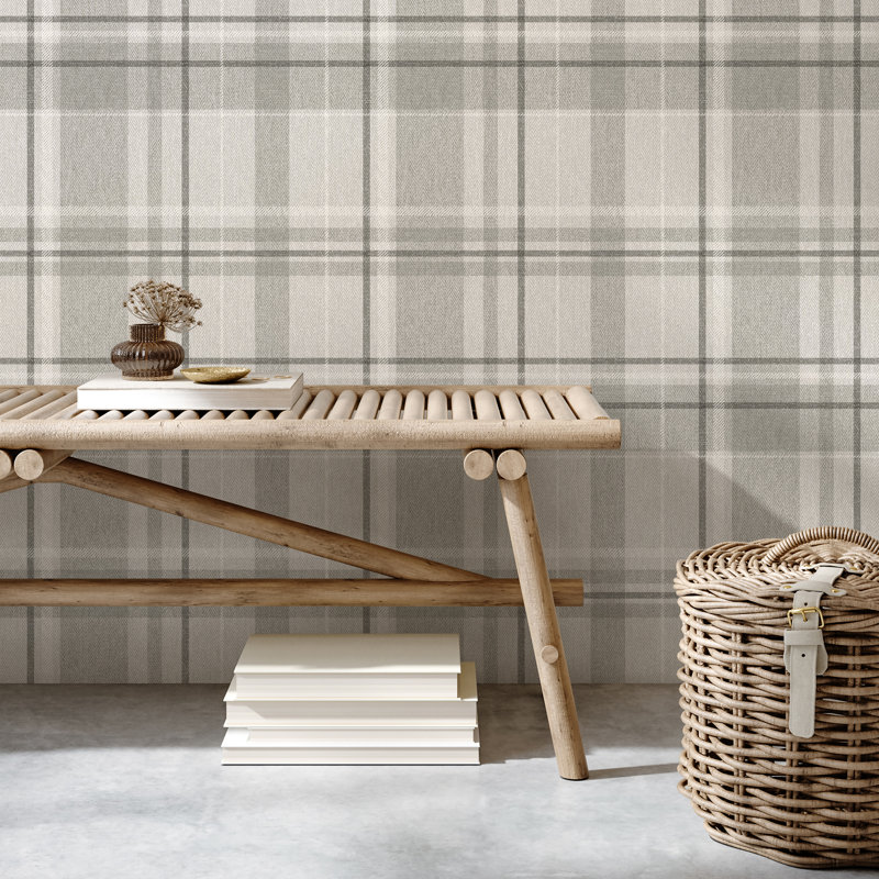 Manohar 10.5m x 52cm Wallpaper Roll, Gray