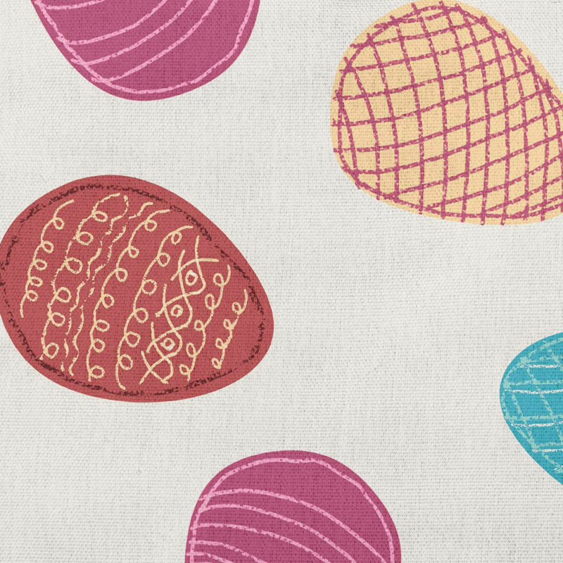 Housse et insert de coussin carré extérieur Egg Hunt, Blanc, 18 po x 18 po