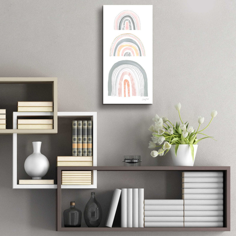 «Boho Rainbow V» par Courtney Prahl, art mural en verre acrylique