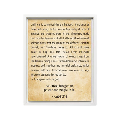 Boldness Has Genius