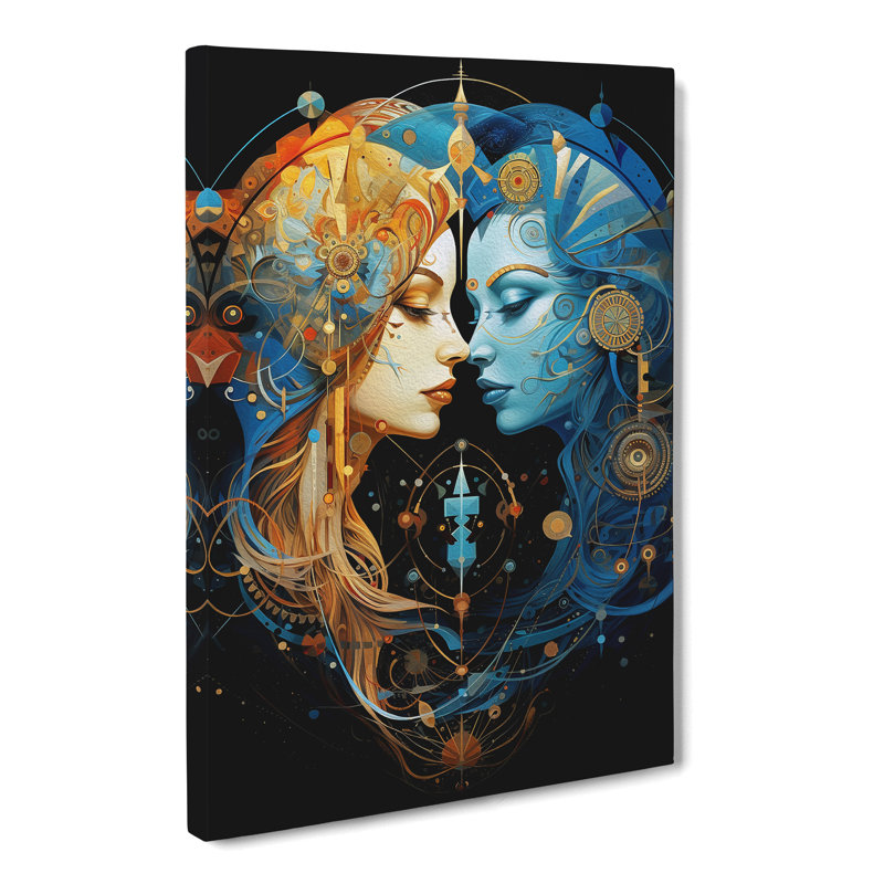Gemini Zodiac Contemporary No.2 - No Frame Print, 60cm H x 40cm W x 3cm D
