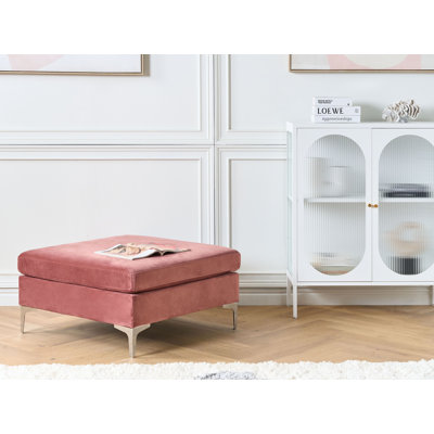 Millings 85 cm W Velvet Square Footstool