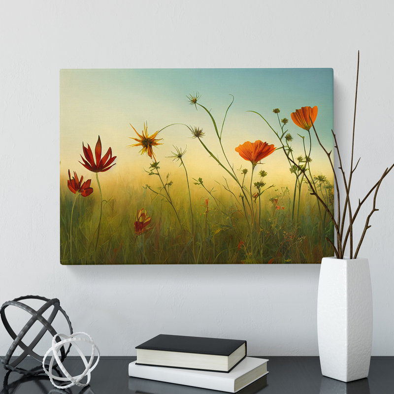 Luscious Wildflowers Floral - Wrapped Canvas, 50cm H x 76cm W x 3cm D