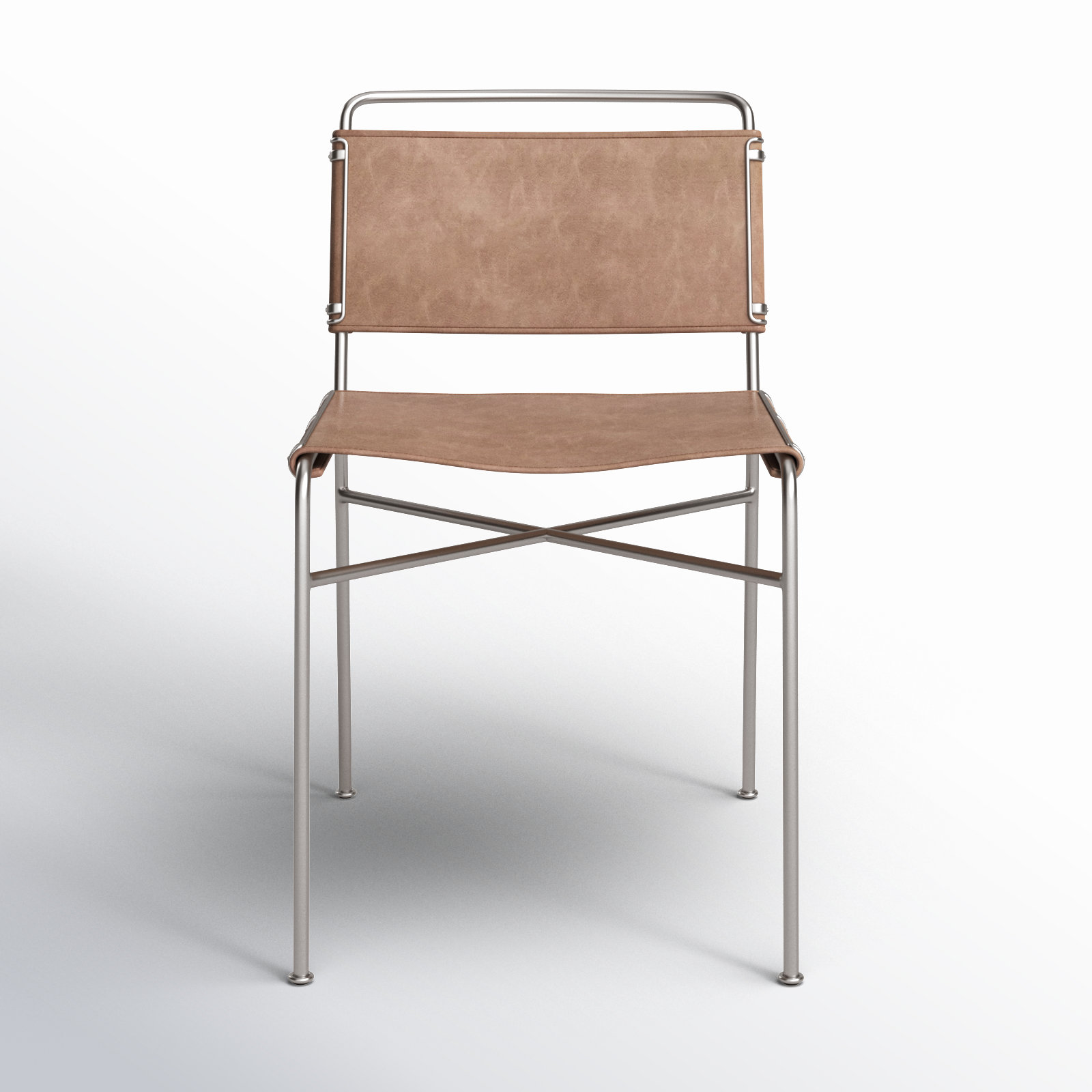 Leather sling dining chair discount