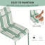 Ensemble de salle à manger ergonomique rayé - Pp et métal imperméables - Polyvalence intérieure / extérieure moderne