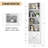 Aleysha Tall Bookshelf with Doors, Storage Bookcase, Free Standing Display Shelf-455812893-411569807