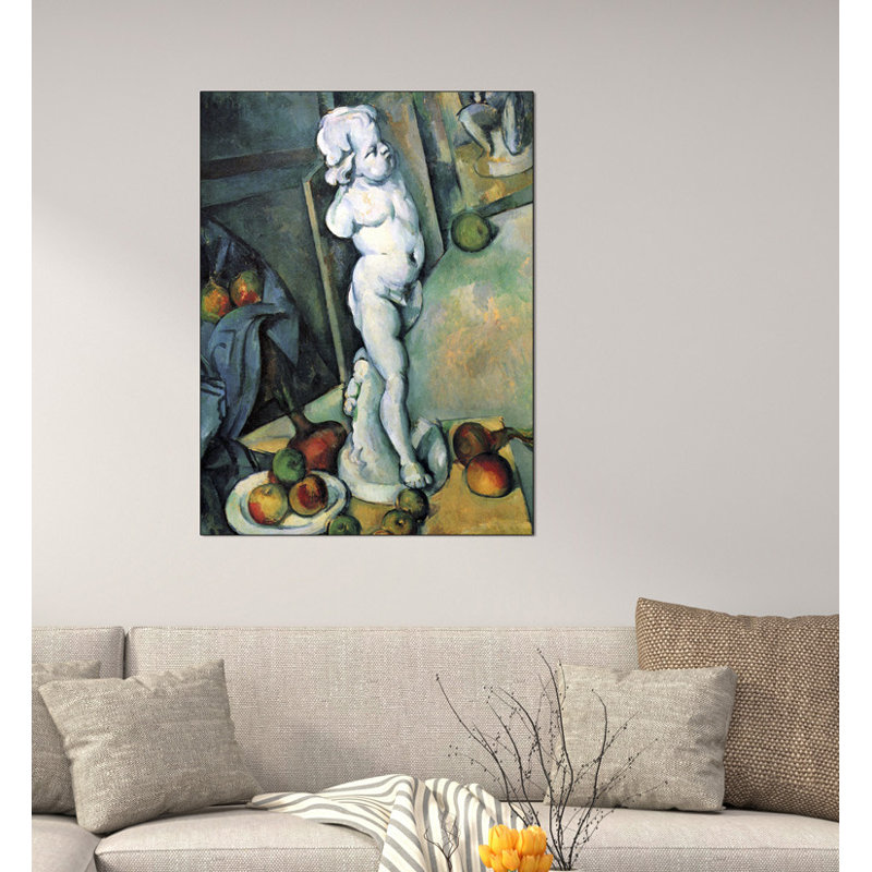 'Still Life with Cherub' by Paul Cezanne Painting Print, 80cm H x 60cm W x 1.8cm D