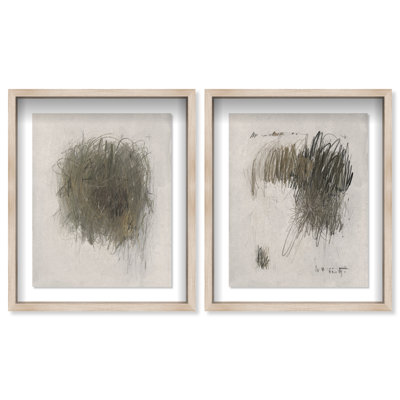 Modernist Sketch Set Shadowbox Abstract Print by Oliver Gal, Black Frame, 16 x 20
