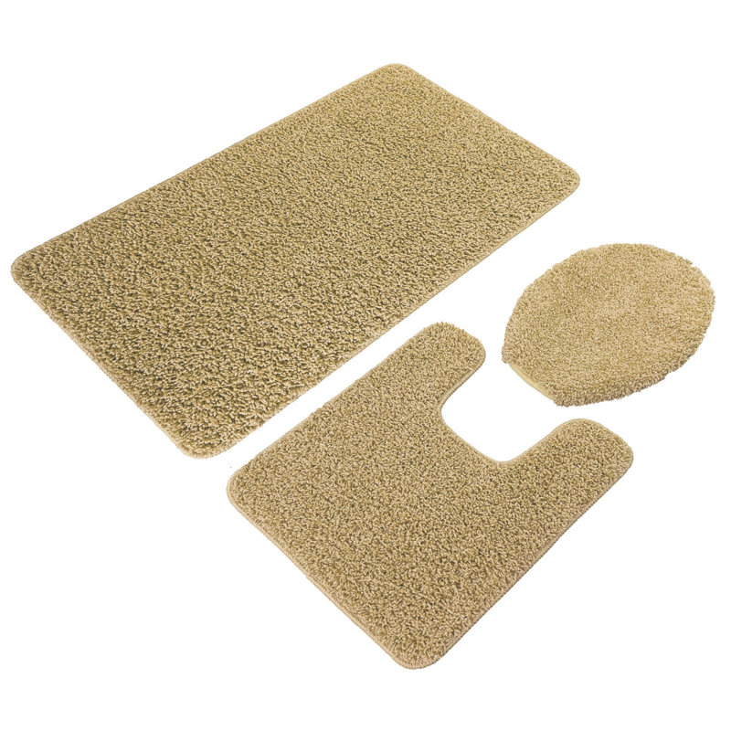 Saveion Non-Slip Bath Rug, Linen