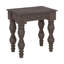 Table d'appoint en bois massif Braydan avec pieds tournés à la main - Brun café-123297920