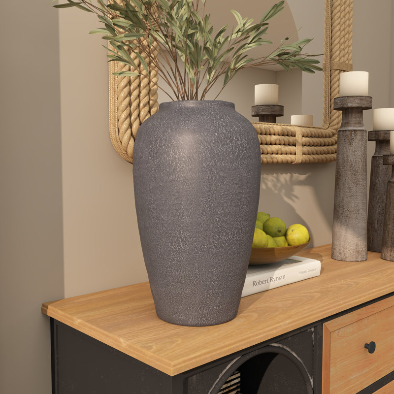 Vase décoratif en céramique, H 15,3 po x l 8,5 po x P 8,5 po