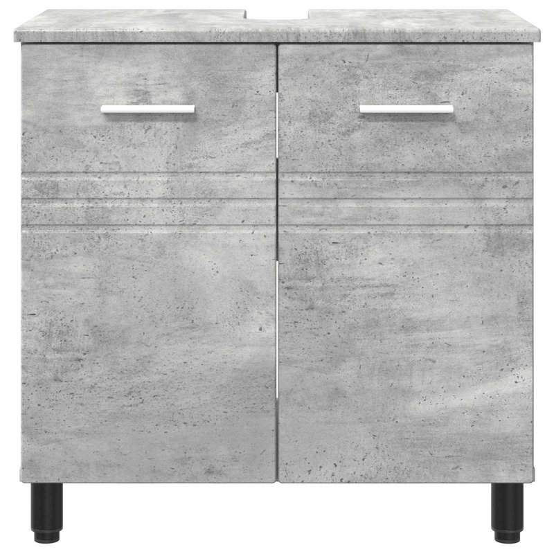 60cm Bathroom Vanity Base Only, Concrete Grey