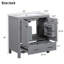 Meuble-lavabo 30 po avec lavabo simple, armoire encastrée Combo-104312978