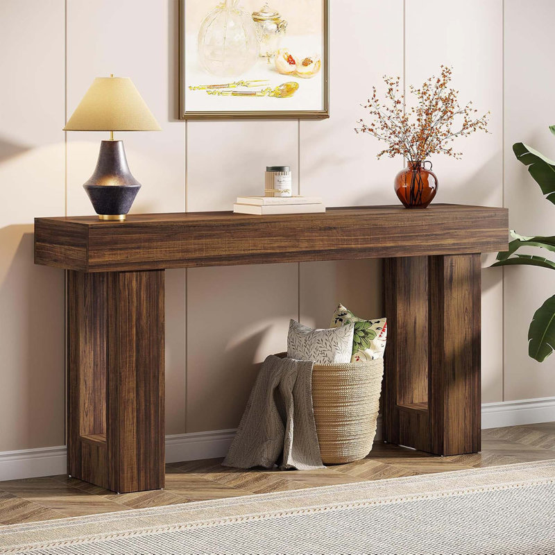 63 Inches Farmhouse Console Table