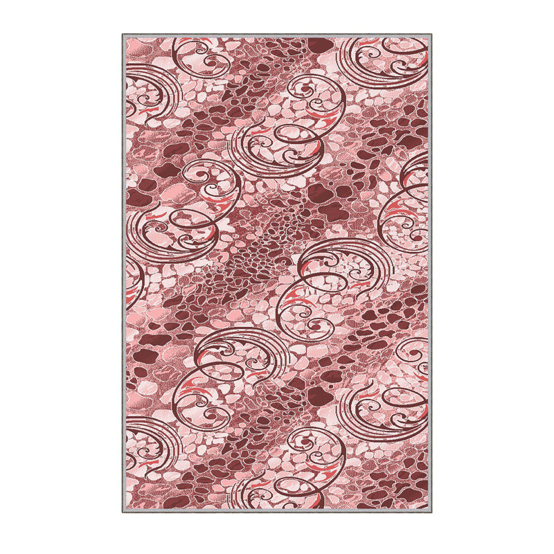 Stylish Hall Carpet, 2.6 x 6.6 Feet, 100% Polyester, 0.3 in Pile Height | Antibacterial, Non-Slip PVC Felt Dot Underside | 3D Digital Print, Machine Washable, Ideal for Entryway & Living Spaces