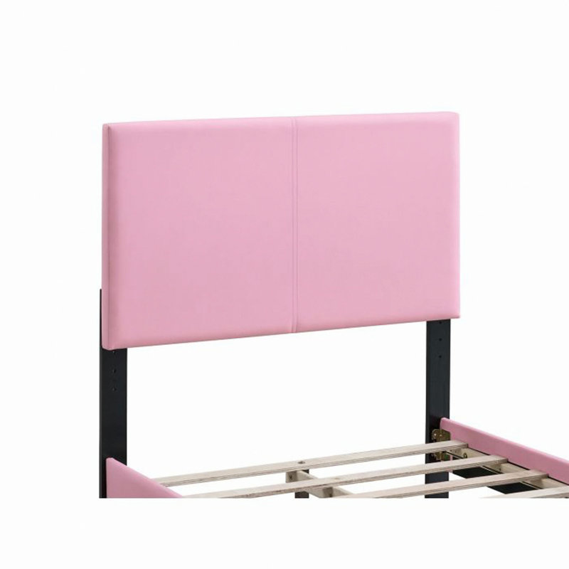 Baron Bed ( Mattress Not Included), Lit simple, Rose