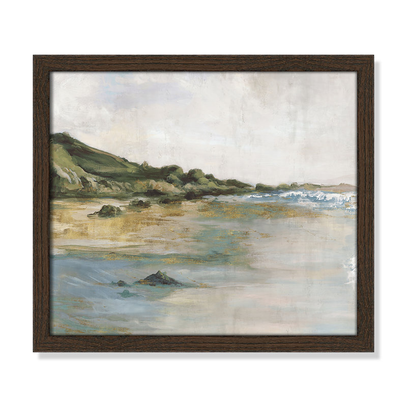 Impression «Tide’s Edge» par Casa Fine Arts, H 13 po x l 15 po x P 0,75 po, Reproduction encadrée sans passe-partout, Noyer