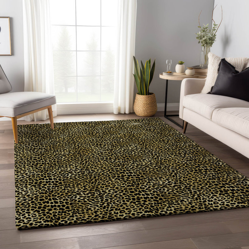 Tapis doré lavable de qualité supérieure 1 pi 8 po x 2 pi 6 po Kishonna AMF43, Rectangle 10 pi x 14 pi